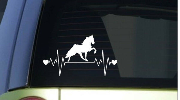 Walking Horse heartbeat lifeline *I264* 8" wide Sticker decal tn walker