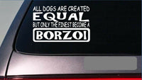 Borzoi equal Sticker *G611* 8" Vinyl dog racing show training russian greyhound