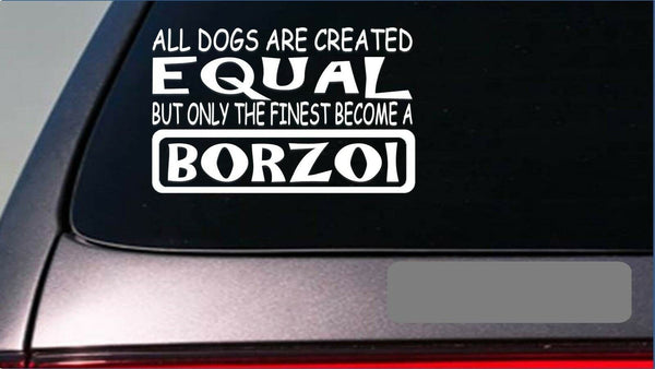 Borzoi equal Sticker *G611* 8" Vinyl dog racing show training russian greyhound