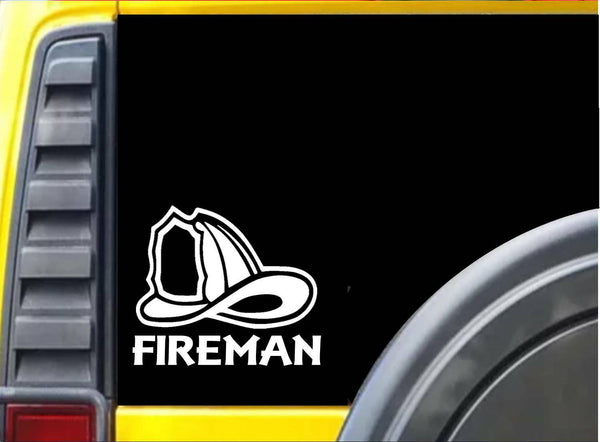 Fireman Helmet K330 6 inch decal Maltese cross sticker
