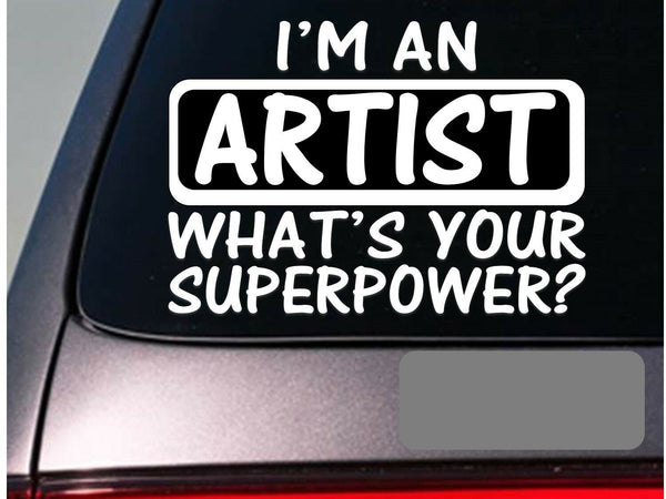 I'm an artist sticker decal *E169* paintbrush paint canvas draw