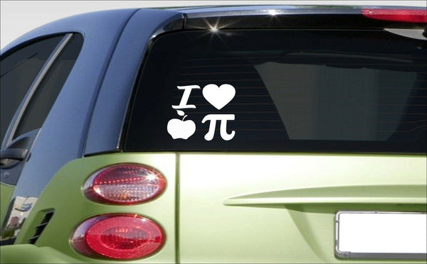 i love apple pi 6" sticker *E967* DECAL teacher physics algebra calculus math