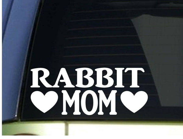 Rabbit Mom sticker *H326* 8.5 inch wide vinyl cage food lop earred easter