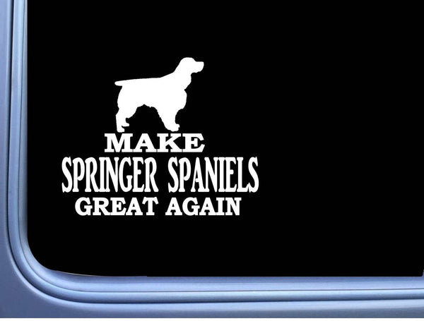 Springer Spaniel Maga flag L704 Dog Sticker 7" decal