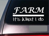 Farm sticker decal *E370* tractor farmer farming hay cattle chickens horse crop