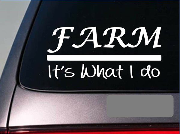 Farm sticker decal *E370* tractor farmer farming hay cattle chickens horse crop