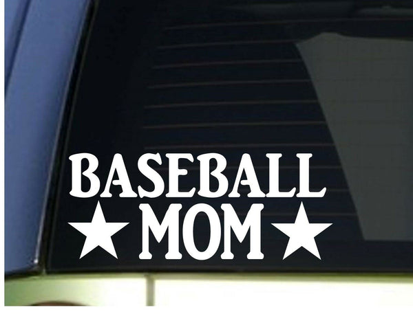 Baseball Mom sticker *H319* 8.5 inch wide vinyl glove catcher pitcher shortstop