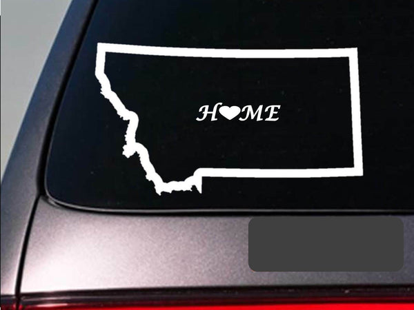 Montana home 6" sticker *E682* state outline home map decal vinyl