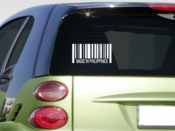 Made in Philippines barcode 6" sticker *E790* decal filipino import