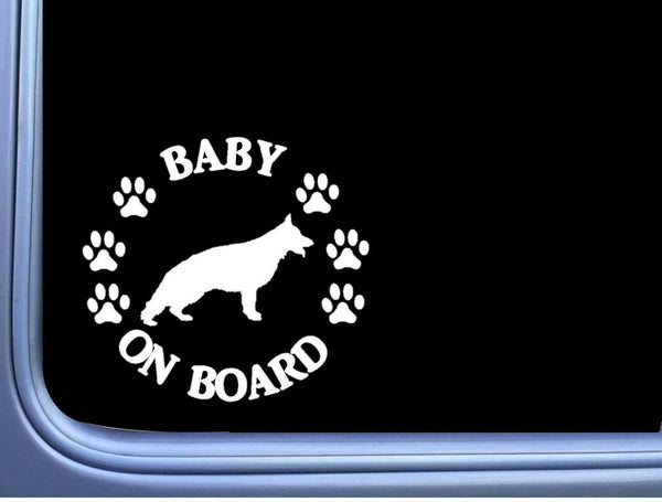 Baby on Board German Shepherd L472 6" dog Sticker decal