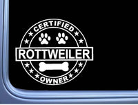 Certified Rottweiler L265 Dog Sticker 6" decal