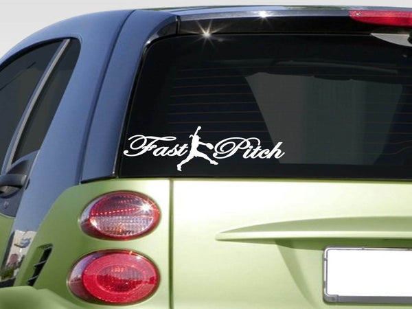 Fastpitch Softball 8" sticker *F269* decal car decal catcher bat helmet