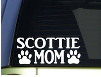 Scottie Mom sticker *H324* 8.5 inch wide vinyl dog scottish terrier scotty