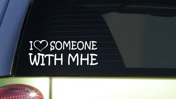 I love someone MHE *I408* 8.5 inch White Sticker multiple hereditary exostoses