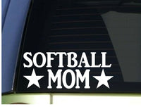 Softball Mom sticker *H318* 8.5 inch wide vinyl fastpitch glove