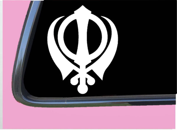 Sikh Khanda Symbol Decal Sticker 6" TP 767 sign