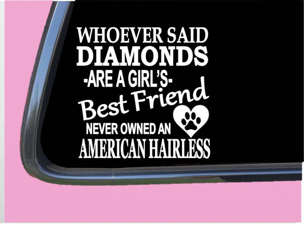 American Hairless Diamonds TP 508 Sticker 6" Decal dog barn hunt