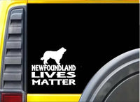 Newfoundland Lives Matter Sticker k191 6 inch cropped dog decal