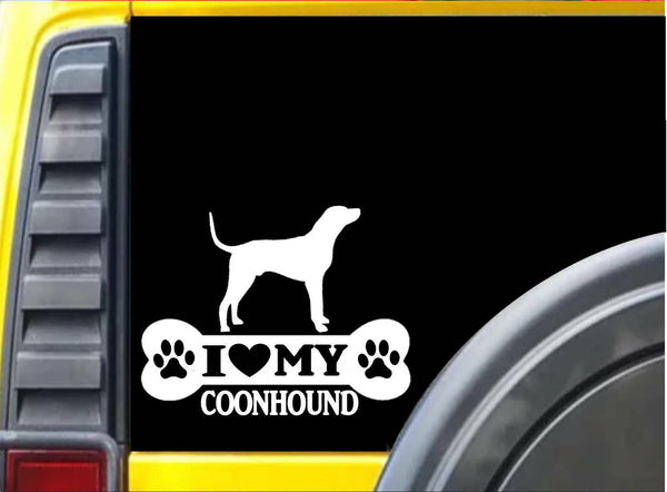 Coonhound Bone Sticker L019 8 inch coonhunting dog decal