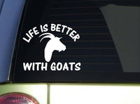 Life is Better Goats *J141* 6x6 inch decal