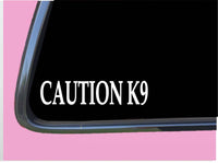 Caution K9 8" STICKER tp 685 police decal malinois german shepherd muzzle badge