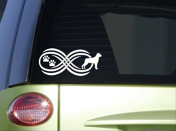 Tribal Rottweiler Infinity Sitcker *I780* 8.5 inch wide decal