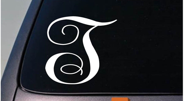 LETTER T 6" monogram sticker decal truck car window teach craft initials *D791*