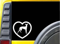 Italian Greyhound Heart K991 6" vinyl sticker dog decal