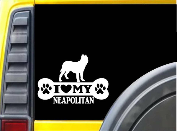 Neapolitan Mastiff L079 8 inch Sticker decal neo heartbeat