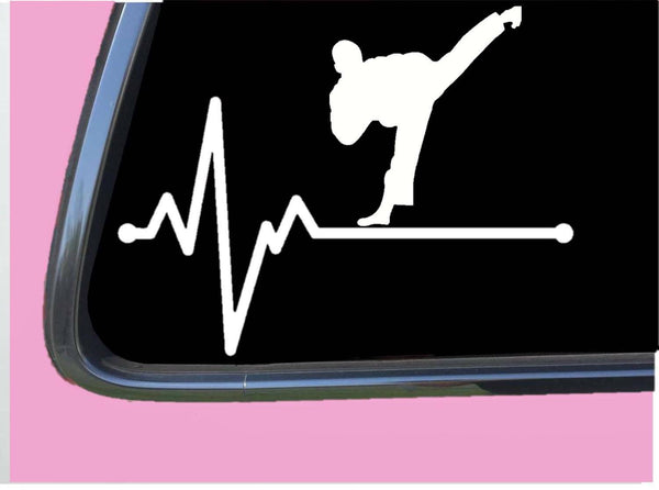 Karate Lifeline TP 242 vinyl 8" Decal Sticker dojo black belt uniform