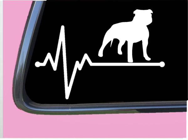 Pitbull Uncropped Lifeline TP 225 vinyl 8" Decal Sticker dog rescue lover