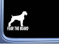 Fear The Beard German Wirehaired Pointer M341 6 inch Sticker Decal dog wirehair