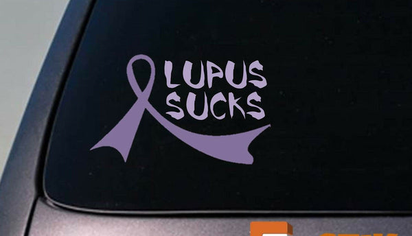Lupus Sucks Ribbon 6" Sticker Decal find a cure love *C542*