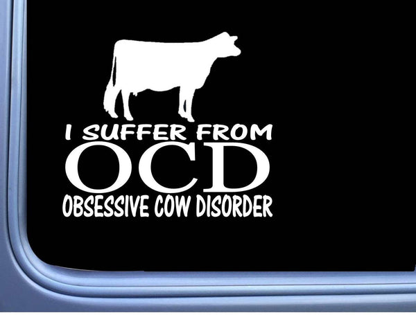 OCD Cow Disorder M263 6 inch Sticker dairy cattle farmer angus Decal