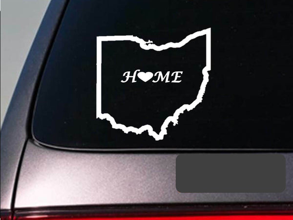 Ohio home 6" sticker *E691* state outline home map decal vinyl