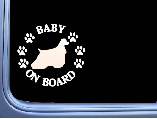 Baby on Board Cocker Spaniel L501 6" Sticker decal