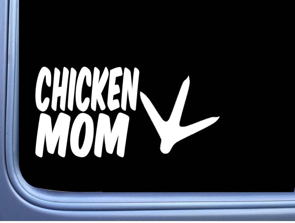 Chicken Mom M373 8 inch Sticker Decal egg basket incubator hatch chick feeder