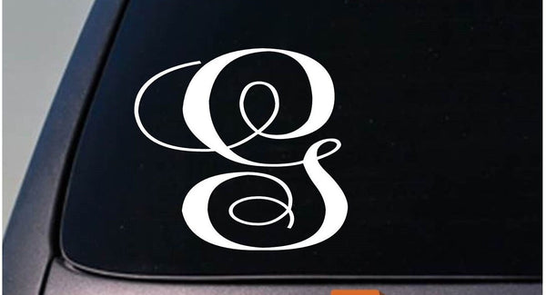 LETTER G 6" monogram sticker decal truck car window teach craft initials *D778*