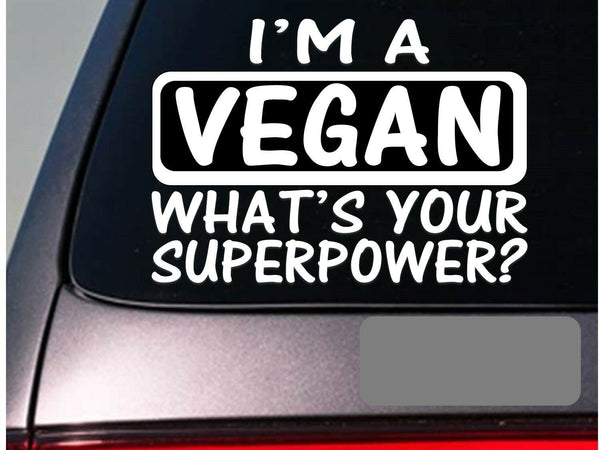 I'm a vegan sticker decal *E151* vegetarian meatless