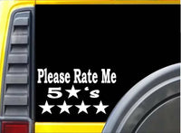 Please Rate Me 8 inch K916 vinyl store taxi driver decal sticker