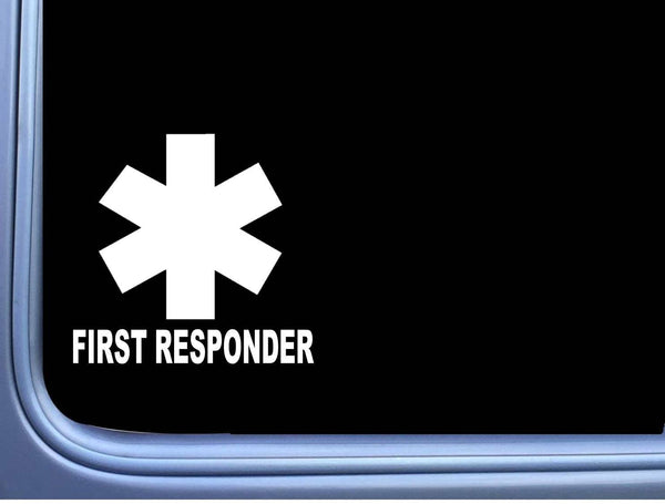 First Responder EMT Decal sticker M189 6" star of life