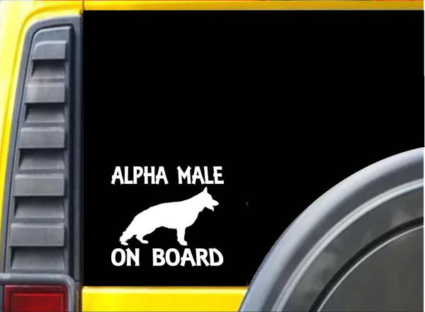 Alpha Male German Shepherd Dog K249 6 Inch sticker Schutzhund training decal