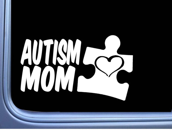 Autism Mom M372 8 inch Sticker Decal autistic puzzle piece awareness