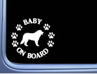 Baby on Board Bernese Mt Dog L556 6" Sticker bernie dog decal