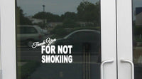 Thank You for Not Smoking J884 8 inch wide Sticker business store sign Decal