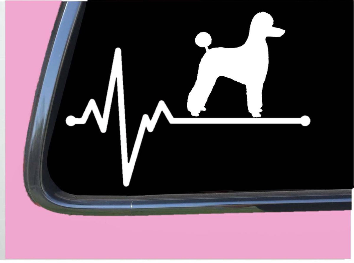 Poodle Lifeline Pet Cut Vinyl Decal – 8 Inch
