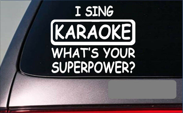 Karaoke Superpower Sticker *G419* 8" Vinyl Decal microphone machine sing