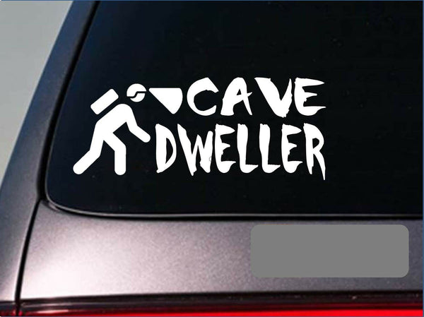 Cave Dweller spelunking hiking geology bats light *E219* cave 8" STICKER DECAL
