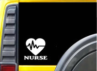 Nurse k043 Lifeline Heart Sticker 6 inch stethoscope decal