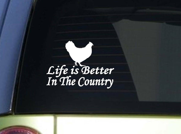 Life is Better in the Country *I938* 6 inch Sticker decal